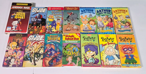 VHS lot of 14 Rugrats, G.I. JOE, Arthur, The Magic School Bus, Disney's Talespin