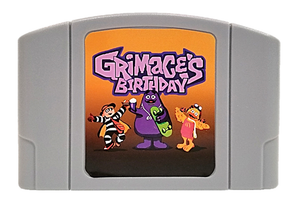 Grimace's Birthday 64 Cartridge Game For Nintendo 64 N64 NTSC-U/C US (Limited Run)