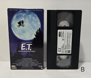 E.T. VHS Tape -  All Black Video Tape (1982)