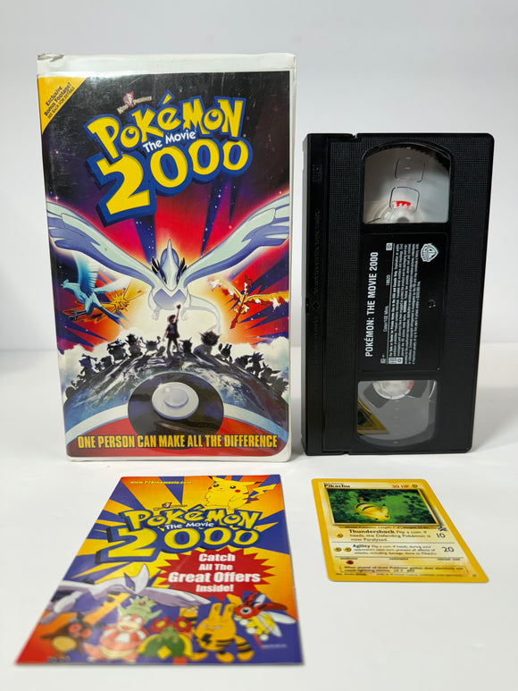 Pokemon 2000 The Movie VHS Tape with Pack in Promo and Card (2000)