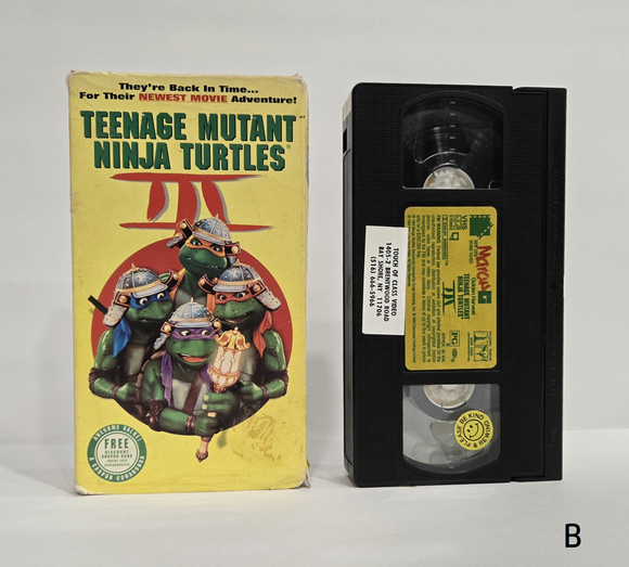 Teenage Mutant Ninja Turtles III VHS Tape (1993)