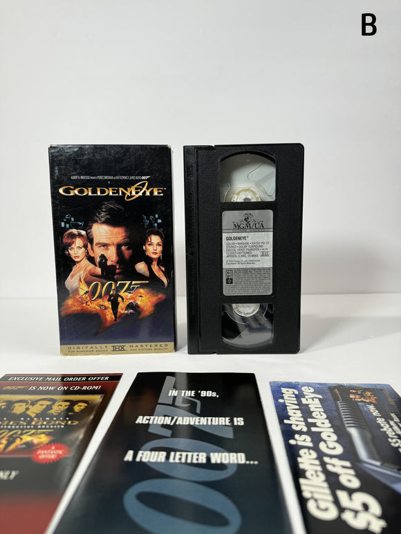 James Bond 007 GoldenEye VHS Tape with Pack in Promos (1995)