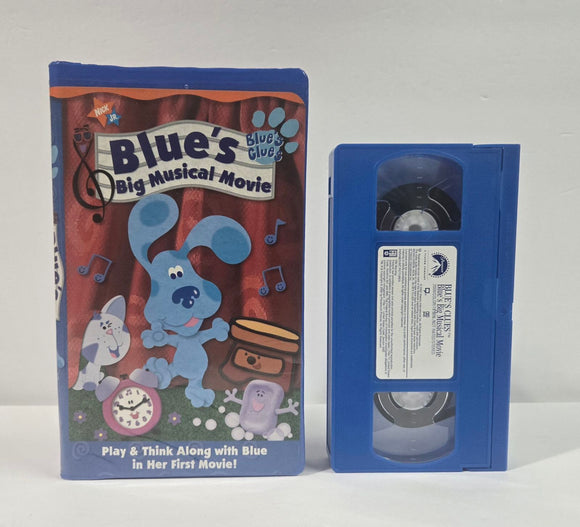 Blue's Clues - Blue's Big Musical Movie Clamshell VHS Tape (2000)