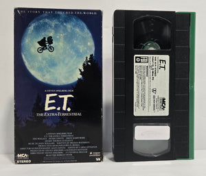 E.T. The Extra-Terrestrial VHS Tape  Black &  Green (1988)