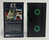 E.T. The Extra-Terrestrial VHS Tape  Black &  Green (1988)