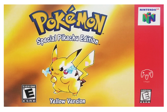 Display Box for Pokémon Yellow Version For Nintendo 64 N64 NTSC-U/C US