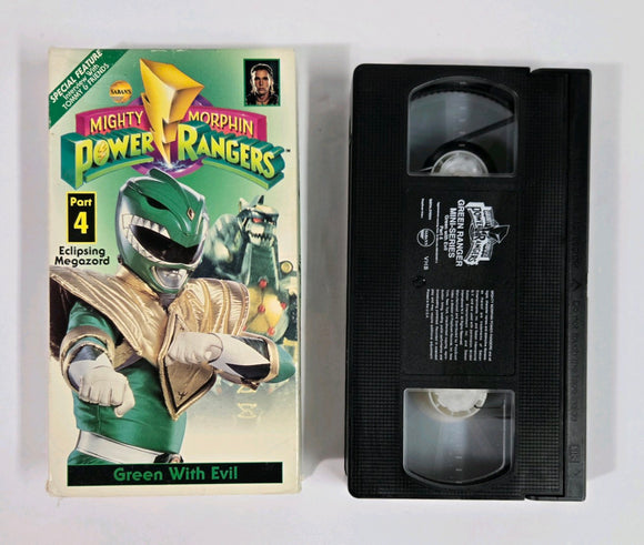 Mighty Morphin Power (Green With Evil - Pt 4 Eclipsing Megazord) VHS Tape