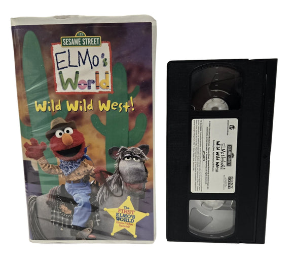 Elmo's World Wild Wild West! Clamshell VHS Tape (2001)