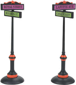 Department 56 - Halloween Festive Street Signs Figurine Set, 4.25 Inch, Multicolor