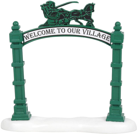 Department 56 Accessories for Villages Winter Welcome Archway Figurine, 4.5 Inch, Multicolor