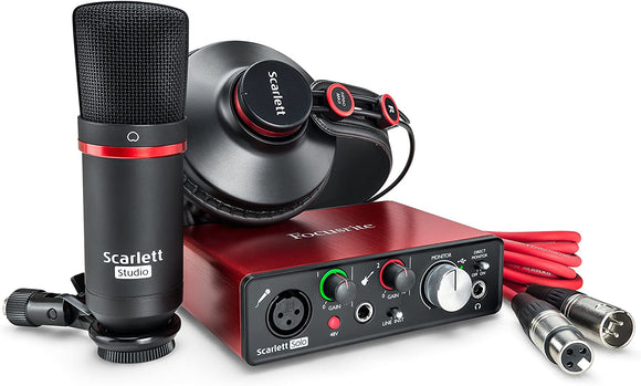 Focusrite Scarlett Solo Studio (2nd Gen) USB Audio Interface and Recording Bundle with Pro Tools | First