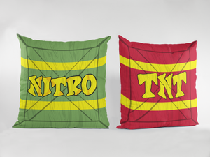 Retro Gaming Inspired TNT/ Nitro Throw Pillow